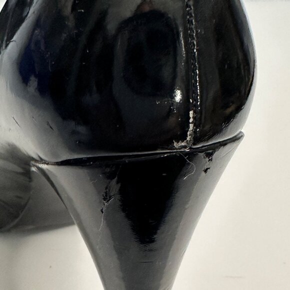 BCBG Paris Black Patent Leather High Heel Pumps size 8.5 4” heels stiletto - Picture 11 of 15